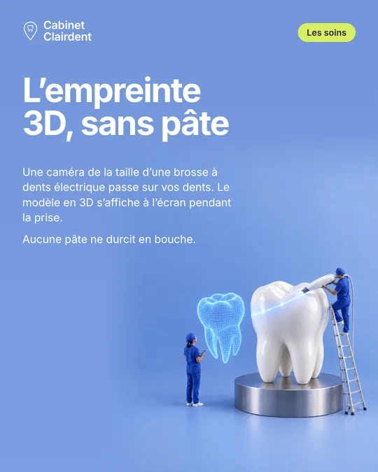 Publication L’empreinte 3D, sans pâte&nbsp;: la caméra intra-orale, pour une couronne ou un bridge